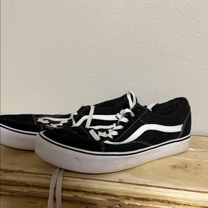 Vans Black and White Low-Top Shoes